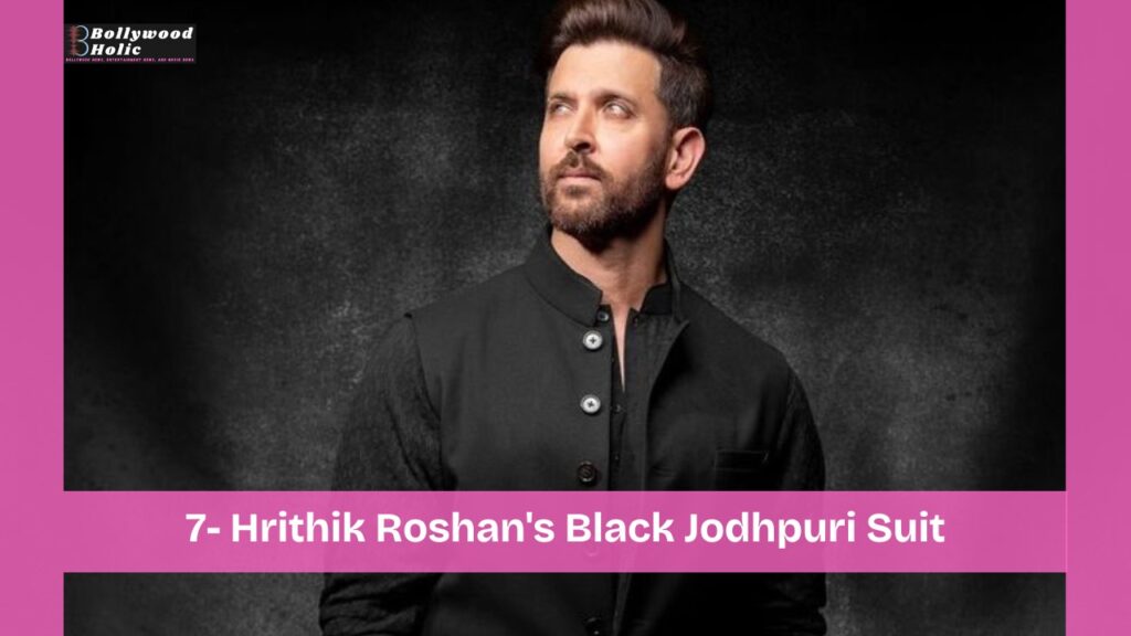 Hrithik Roshan's Black Jodhpuri Suit - Traditional Attire By Bollywood Actors
