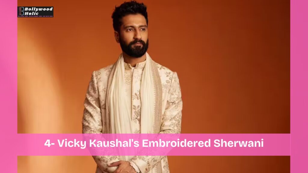 Vicky Kaushal's Embroidered Sherwani - Traditional Attire By Bollywood Actors