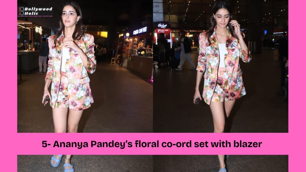 Ananya Pandey’s floral co-ord set with blazer