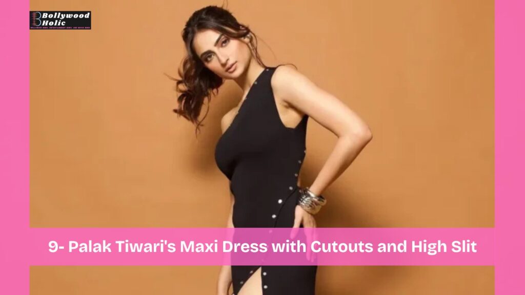 Palak Tiwari's Dress with Cutouts and High Slit